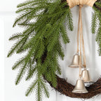 24” Holiday Christmas Pine and Bells Wreath - Che Cose Belle