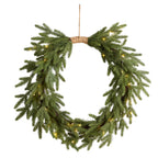 24" Holiday Christmas Pre-Lit Cascading Pine Wreath - Che Cose Belle
