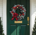24" Holiday Splendor Red And Gold Aspen Wreath - Che Cose Belle