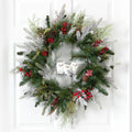 24” Holiday Winter Owl Family Pinecone Berry Christmas Artificial Wreath - Che Cose Belle