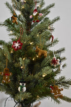 24 Piece Set- Iconic Christmas Mini Tabletop Tree Set- Hand Felted Wool Arcadia Home - Che Cose Belle