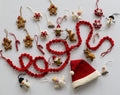 24 Piece Set- Iconic Christmas Mini Tabletop Tree Set- Hand Felted Wool Arcadia Home - Che Cose Belle