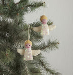 24 Piece Set- Iconic Christmas Mini Tabletop Tree Set- Hand Felted Wool Arcadia Home - Che Cose Belle