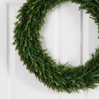 24” UV Resistant Rosemary Artificial Wreath (Indoor/Outdoor) - Che Cose Belle