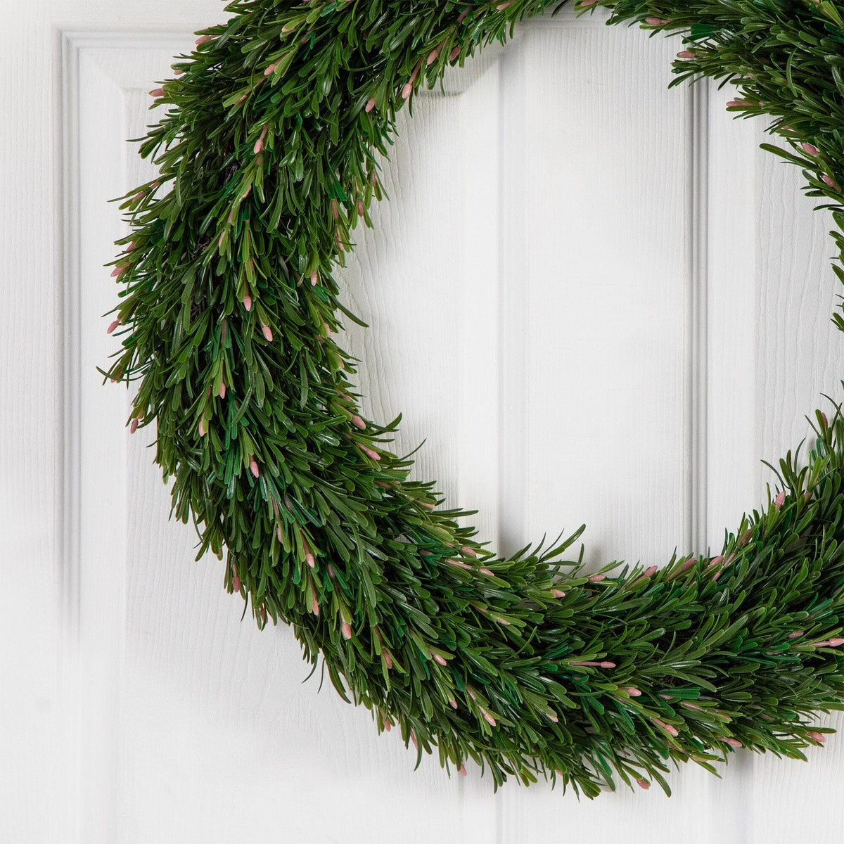 24” UV Resistant Rosemary Artificial Wreath (Indoor/Outdoor) - Che Cose Belle