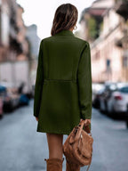 Miss Sparkling |Women's Stand Collar  Wool Blend Coat