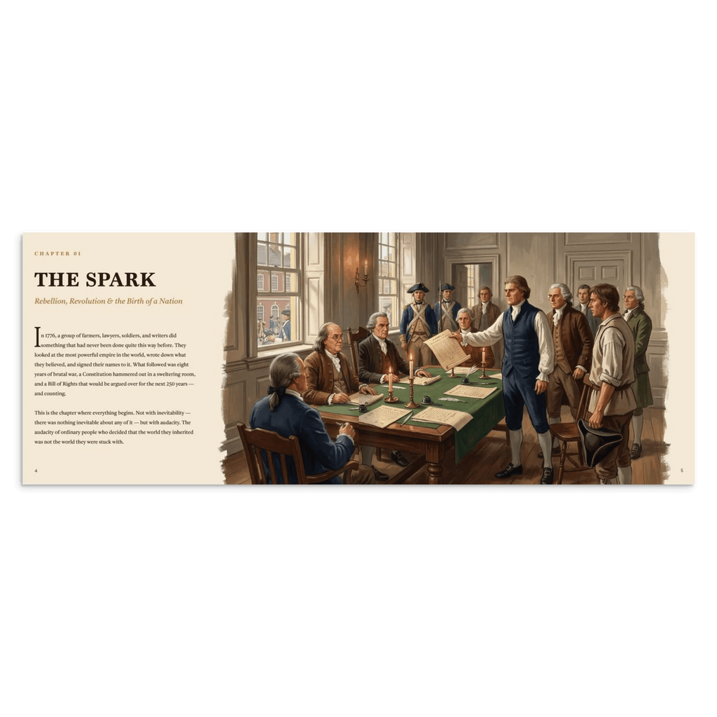 250 Years of American History: America's 250th Anniversary Coffee Table Book (200 Pages) - Che Cose Belle