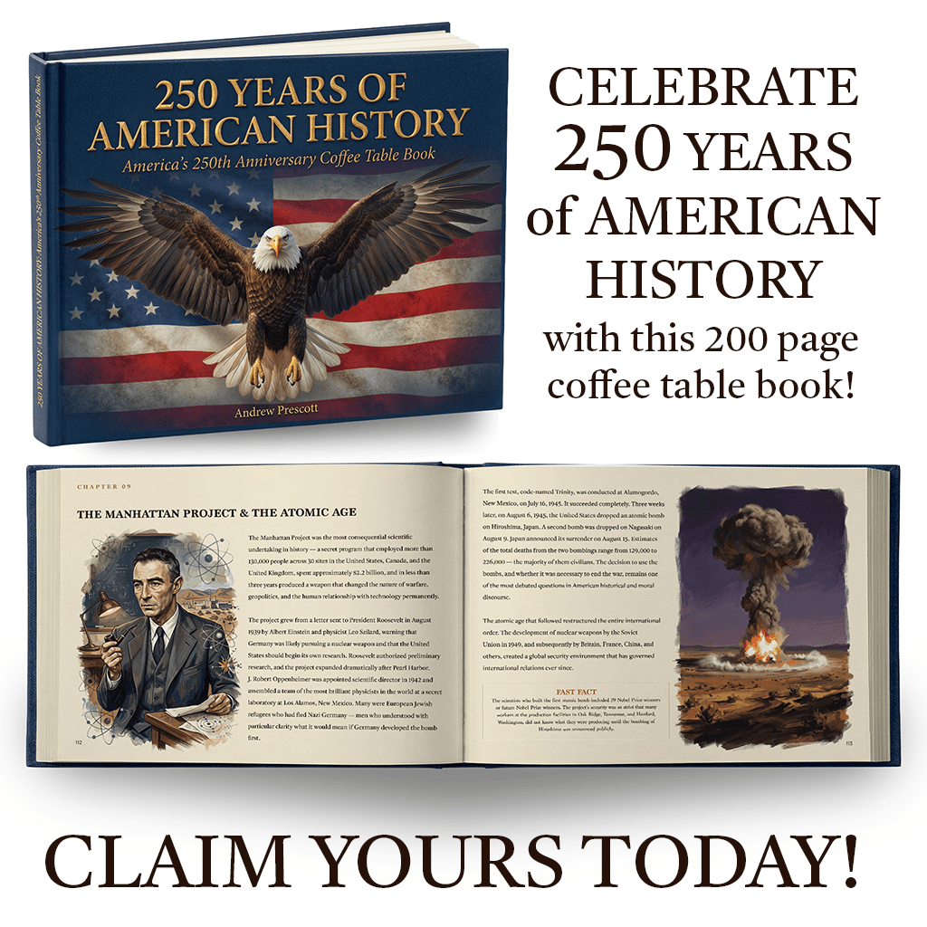 250 Years of American History: America's 250th Anniversary Coffee Table Book (200 Pages) - Che Cose Belle