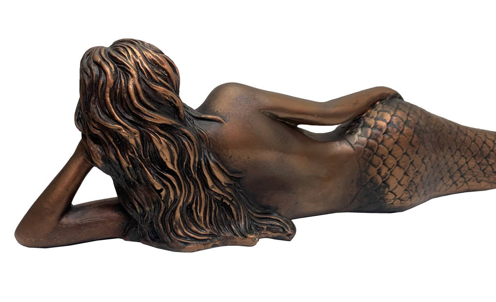 25"L Copper finish Little Dreamy Lying Mermaid - Che Cose Belle