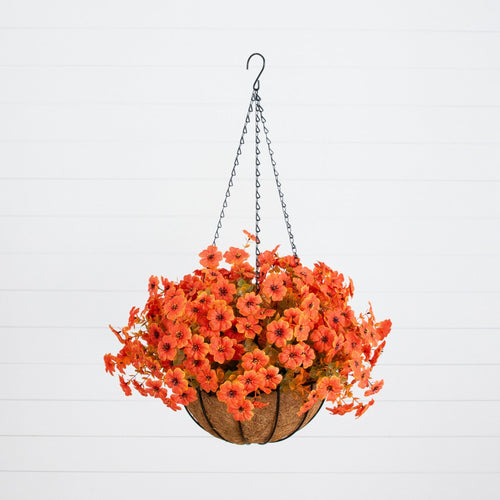 26" UV Resistant Autumn Artificial Daisy Fall Plant and Hanging Basket DIY Kit (Indoor/Outdoor) - Che Cose Belle