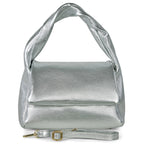 Italian Metallic Full-Grain Leather Top-Handle Bag | Trieste
