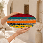 Serving tray with colorful striped design – Ovela series