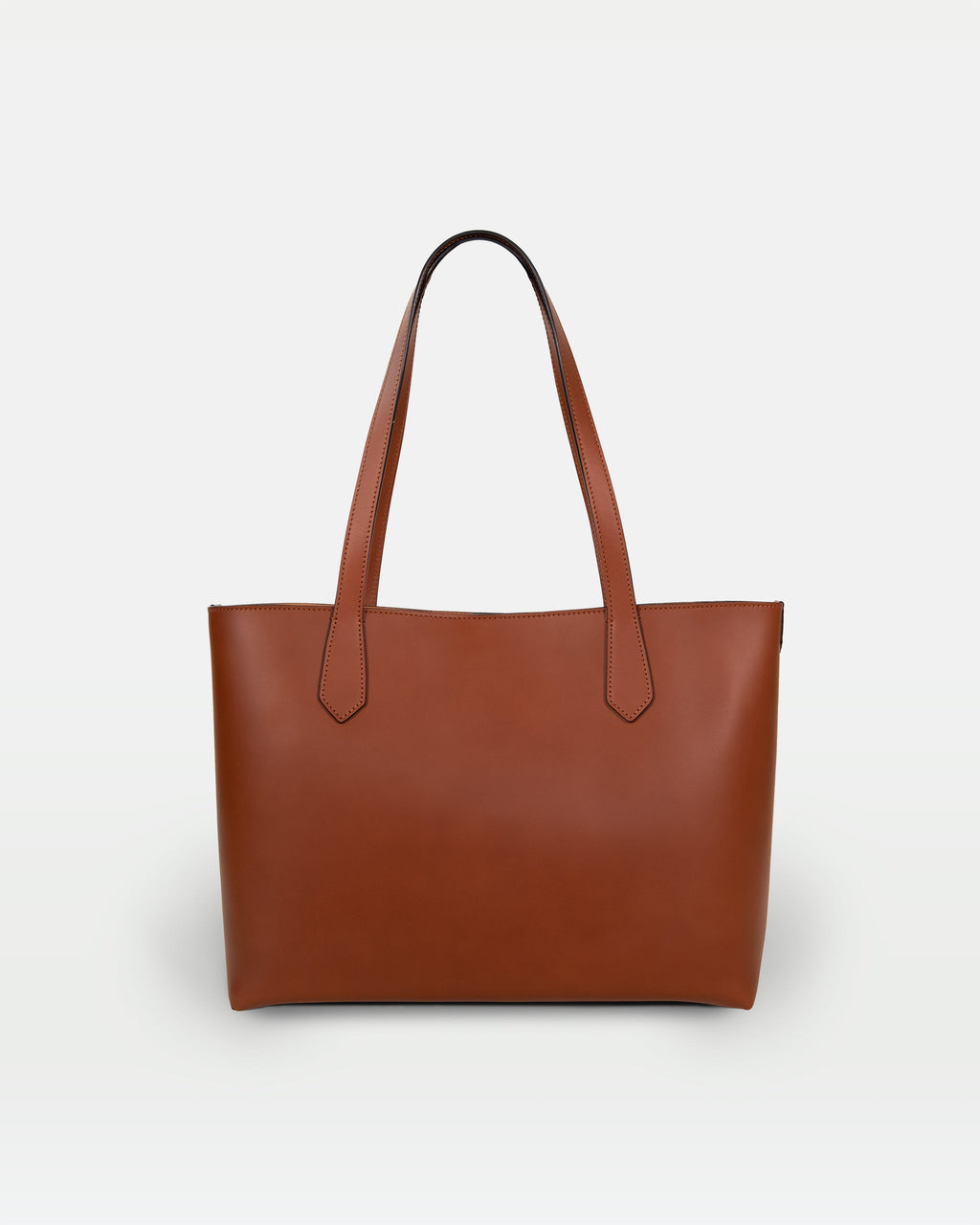 Elba medium size structured tote in vegetable-tanned leather