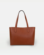 Elba medium size structured tote in vegetable-tanned leather
