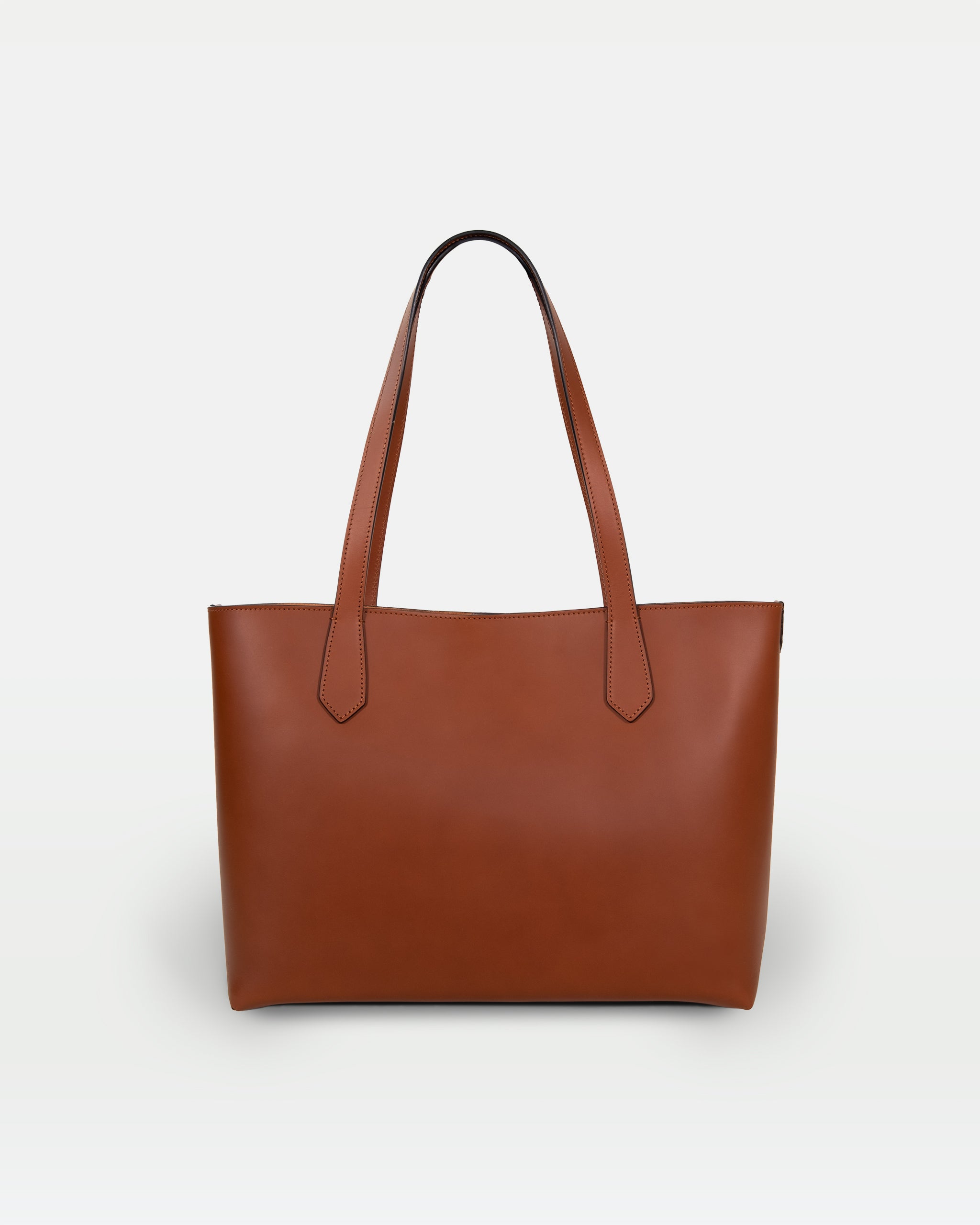 Elba medium size structured tote in vegetable-tanned leather
