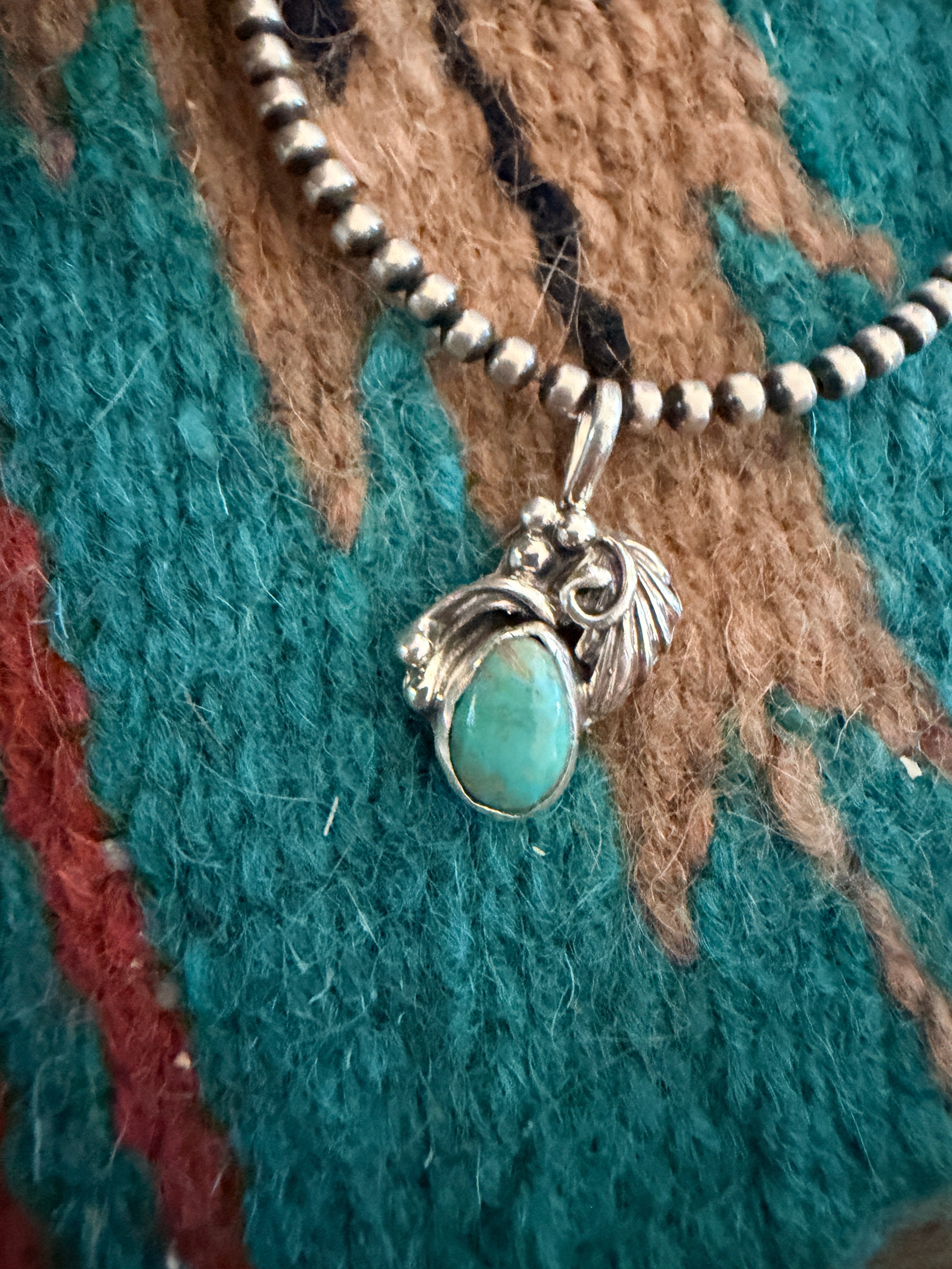 Handcrafted Sterling Silver and Turquoise Pendant