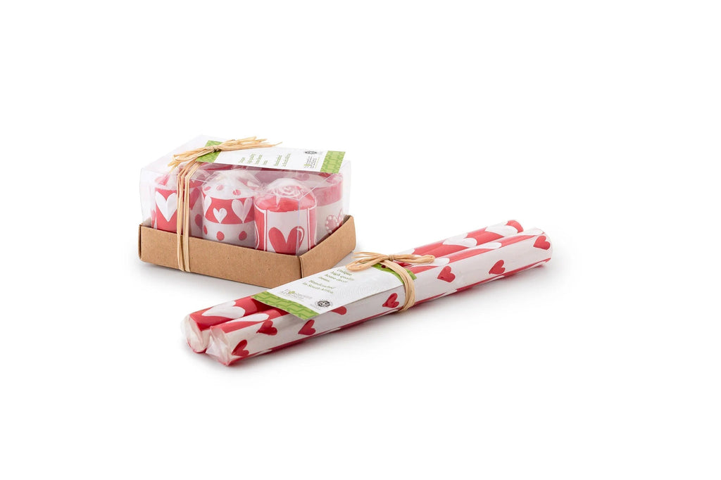 Valentine's Day Painted Candle