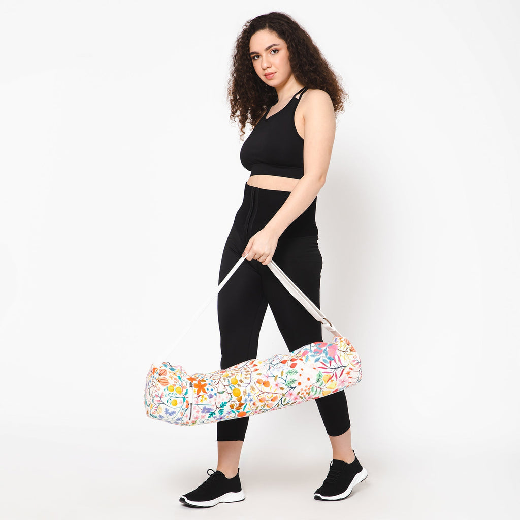 Flourishing Floral Yoga Mat Bag