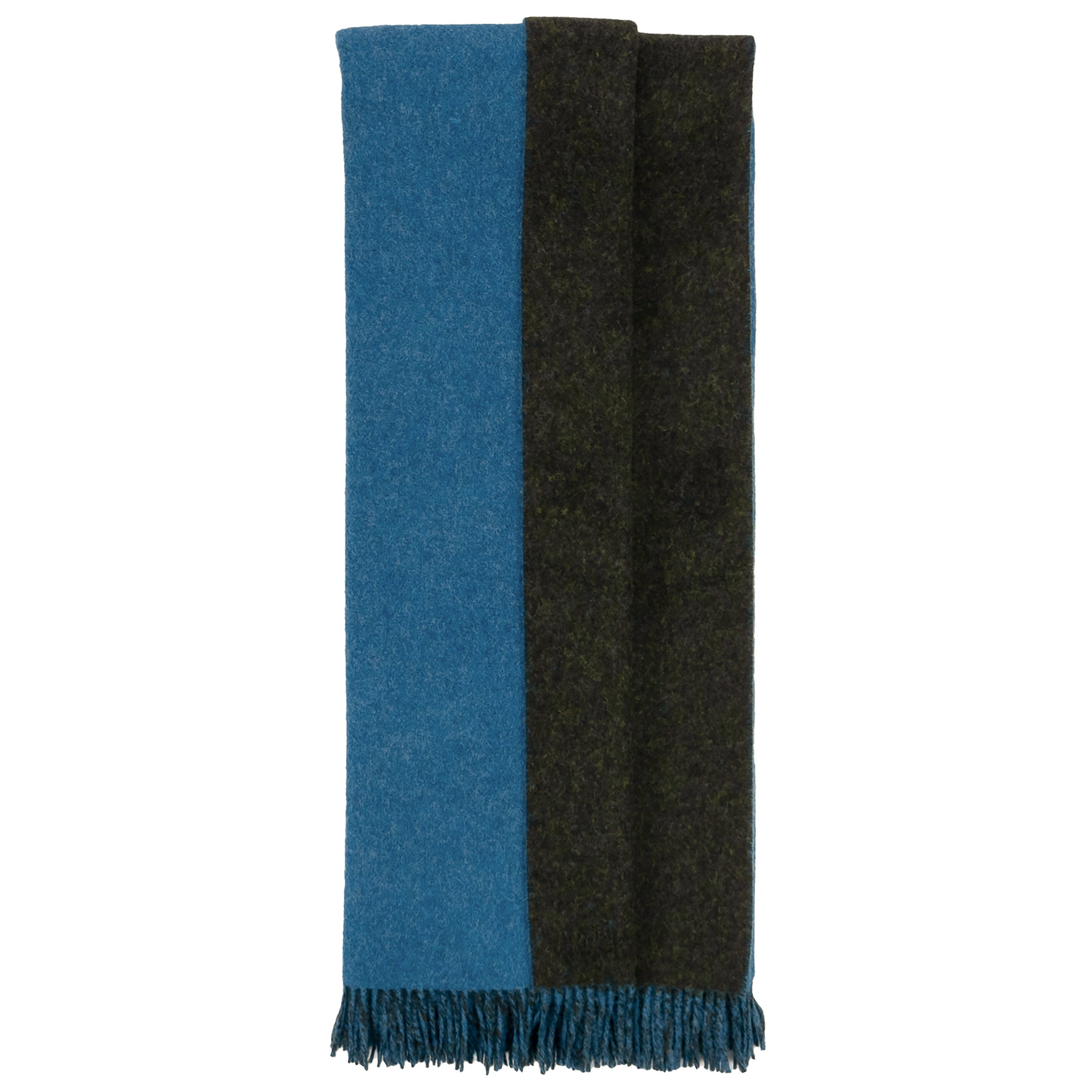 Highland Tweeds Reversible Double Cloth Throw - Sea/Green