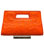 The Caroline| Hand-Tooled Leather Clutch & Crossbody