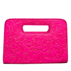 The Claire| Hand-Tooled Leather Statement Clutch