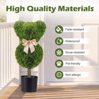 2 Pieces Bear Topiary Trees with Pots Sun-resistant Bear