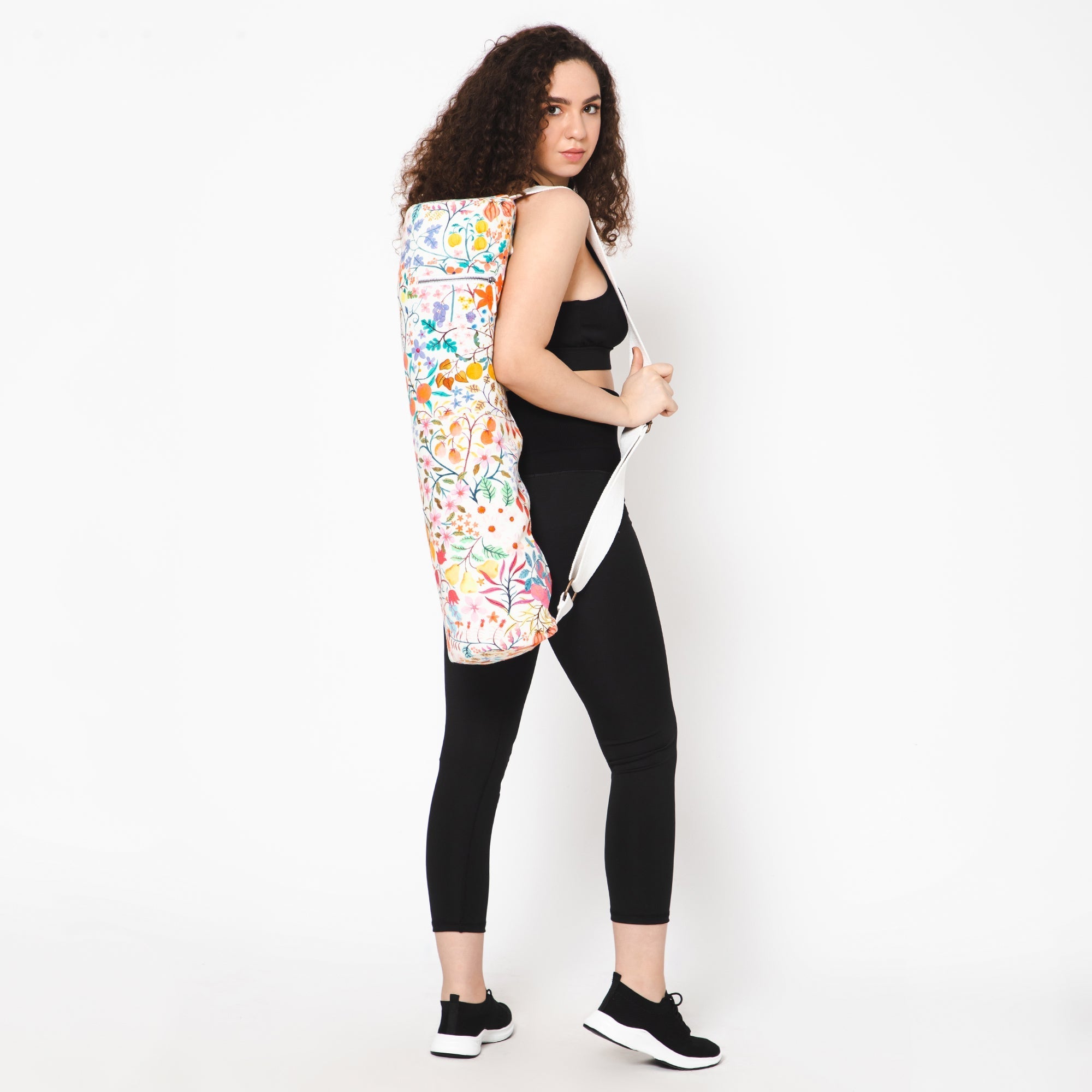 Flourishing Floral Yoga Mat Bag