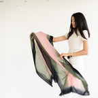 Iris Kiwi Cashmere Merino Handwoven Scarf