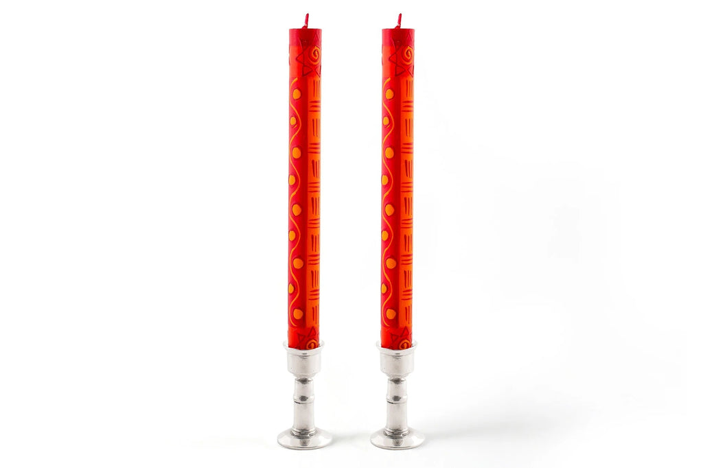 African Sunset Painted Candles