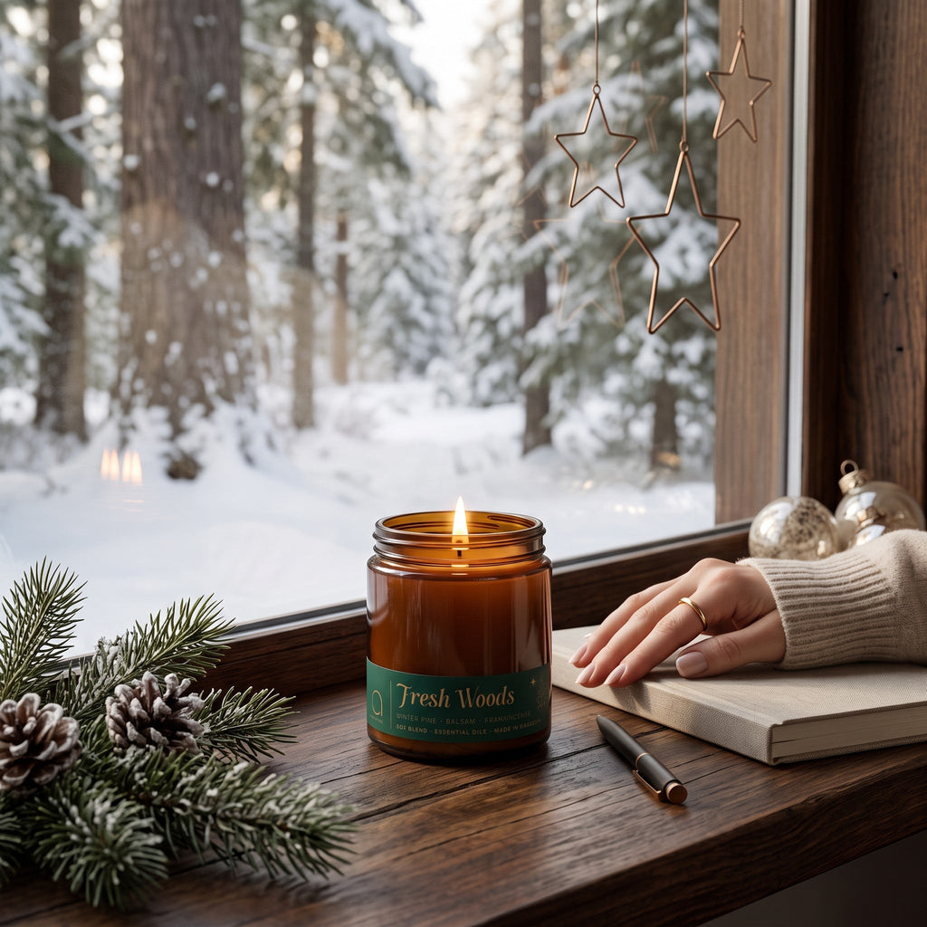 Fresh Woods Holiday Soy Blend Candle — Christmas Tree, Pine & Balsam