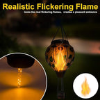 2PC Hot Air Balloon Solar Lantern with 2PC Shepherd Hook, Flickering Flame Hanging Solar Lanterns Outdoor Lights Waterproof Lanterns Decorative Garden Patio Yard Party Decor (Sunflower) - Che Cose Belle