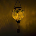 2PC Hot Air Balloon Solar Lantern with 2PC Shepherd Hook, Flickering Flame Hanging Solar Lanterns Outdoor Lights Waterproof Lanterns Decorative Garden Patio Yard Party Decor (Bees) - Che Cose Belle