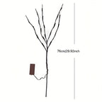2pcs Set of Artificial Tree Branch LED Lights - Battery - Powered, 20 Leds Per Vase, Vase - Filled Decorative Lights for Home, Romantic Bedside Lamp, Christmas, Halloween, Thanksgiving, Hanukkah, Wedding, Valentine'S Day, Metal & - Che Cose Belle