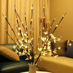 2pcs Set of Artificial Tree Branch LED Lights - Battery - Powered, 20 Leds Per Vase, Vase - Filled Decorative Lights for Home, Romantic Bedside Lamp, Christmas, Halloween, Thanksgiving, Hanukkah, Wedding, Valentine'S Day, Metal & - Che Cose Belle