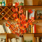2pcs Set of Artificial Tree Branch LED Lights - Battery - Powered, 20 Leds Per Vase, Vase - Filled Decorative Lights for Home, Romantic Bedside Lamp, Christmas, Halloween, Thanksgiving, Hanukkah, Wedding, Valentine'S Day, Metal & - Che Cose Belle