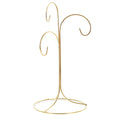 3 - Arm 3 - Tier Gold Brass Metal Ornament Stand Display 10.75 Inches (Taiwan) - Che Cose Belle