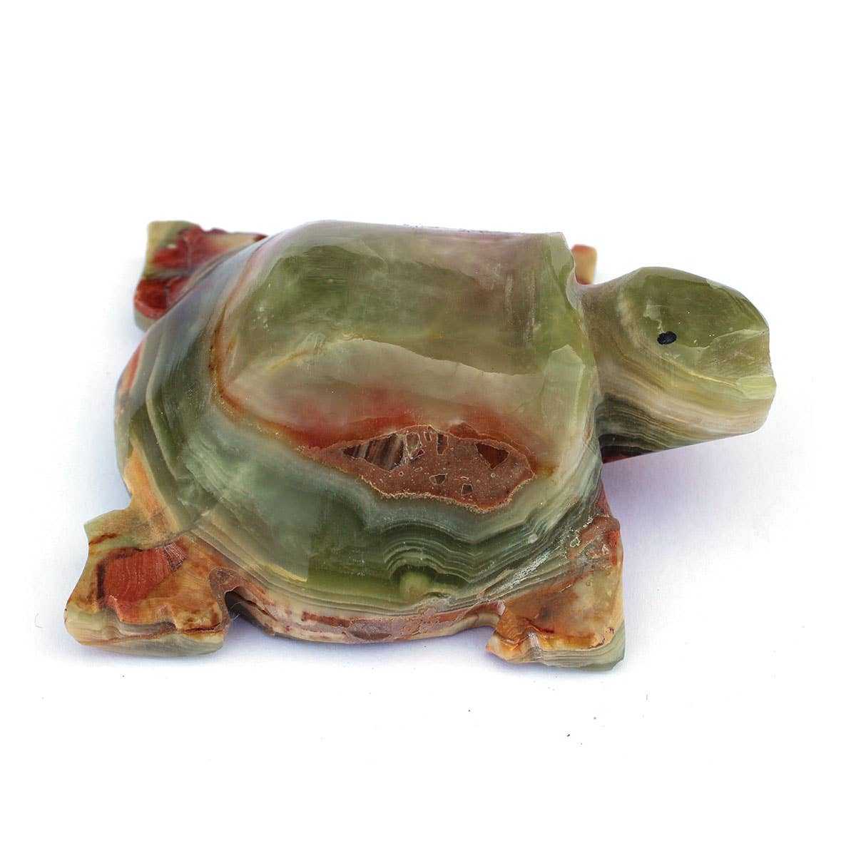 3" Hand - Carved Onyx Turtle Figurine - Che Cose Belle