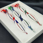 3 Handmade Glass Icicle Ornaments - Beautifully Wrapped for Holiday Giving! - Che Cose Belle