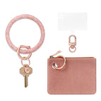 Mini Pouch Wristlet Set - Rose Gold Confetti