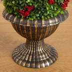 3' Pre-Lit Artificial Christmas Ornament Boxwood Topiary Tree with 70 Warm White LED Lights - Che Cose Belle