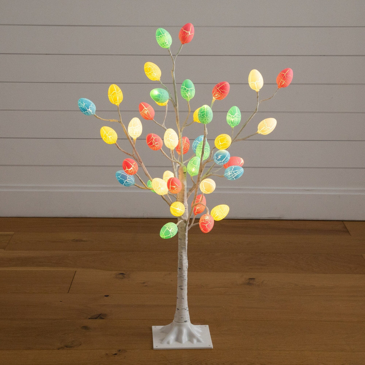 3' Pre-Lit Artificial Easter Twig Tree with 40 Egg Shaped LED Ornaments - Che Cose Belle