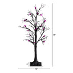 3' Pre-Lit Artificial Halloween Spider Twig Tree with 36 Purple LED Lights - Che Cose Belle