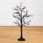3' Pre-Lit Artificial Halloween Spider Twig Tree with 36 Purple LED Lights - Che Cose Belle