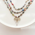 3 Strand Healing Hearts Statement Necklace - Che Cose Belle
