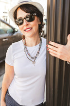 3 Strand Healing Hearts Statement Necklace - Che Cose Belle