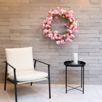 30” Artificial Pink Cherry Blossom Wreath - Che Cose Belle