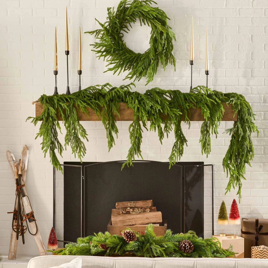 30'' Real Touch Norfolk Pine Christmas Wreath - Che Cose Belle