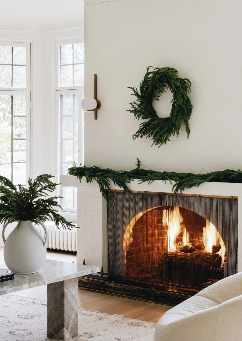 30'' Real Touch Norfolk Pine Christmas Wreath - Che Cose Belle