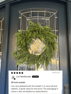 30'' Real Touch Norfolk Pine Christmas Wreath - Che Cose Belle