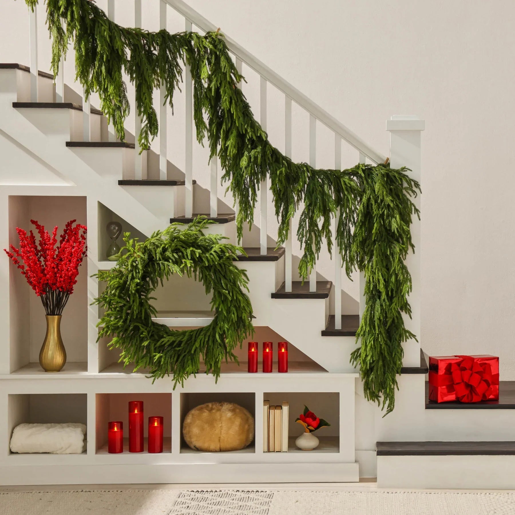 30'' Real Touch Norfolk Pine Christmas Wreath - Che Cose Belle